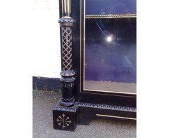 Dr. C. Dresser, attributed. Aesthetic Movement Incised, Gilded & Ebonized Display Cabinet - Thumbnail 14