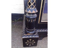 Dr. C. Dresser Attributed, Aesthetic Movement Incised, Gilded & Ebonised Display Cabinet - Thumbnail 17