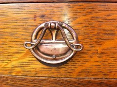 George Walton, Style of. A Small Arts & Crafts Oak Sideboard with Floral Carvings - Thumbnail 9
