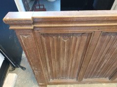 A. W. N. Pugin, attributed, Four Pieces of Gothic Revival Oak Linen Fold Paneling - Thumbnail 7