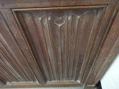 A. W. N. Pugin, attributed, Four Pieces of Gothic Revival Oak Linen Fold Paneling - Thumbnail 8