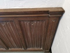 A. W. N. Pugin, attributed, Four Pieces of Gothic Revival Oak Linen Fold Paneling - Thumbnail 9