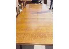 Aesthetic Movement Oak Dining Table Designed As Two Fitted Together - Thumbnail 2
