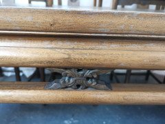 Chinese Hard Wood Dining Table & Eight Matching Chairs All with Stylised Carving - Thumbnail 8