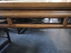 Chinese Hard Wood Dining Table & Eight Matching Chairs All with Stylised Carving - Thumbnail 9