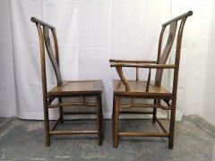 Chinese Hard Wood Dining Table & Eight Matching Chairs All with Stylised Carving - Thumbnail 14