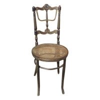 Fischel. A Rare Ebonised Bentwood Side Chair with Incised & Gilded Decoration