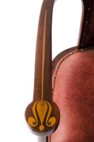J. S. Henry attr. An Arts & Crafts Mahogany Armchair With Stylised Floral Inlays - Thumbnail 1