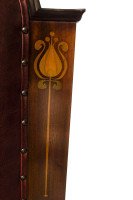 J. S. Henry attr. An Arts & Crafts Mahogany Armchair With Stylised Floral Inlays - Thumbnail 2