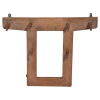 Cotswold School Arts & Crafts Oak Hall Mirror, attributed, to Stanley Webb Davies - Thumbnail 1