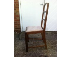 Heal's, Set of Four English Arts & Crafts Oak Arched Top Ladderback Chairs - Thumbnail 4
