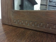 Cotswold School Arts & Crafts Oak Hall Mirror, attributed, to Stanley Webb Davies - Thumbnail 5