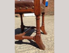 A. W. N. Pugin, Stamped Gillows, a Set of Six Gothic Revival Oak Dining Chairs - Thumbnail 8