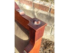 Arts and Crafts Walnut Armchair with Carved Female Heads and High Heel Shoes - Thumbnail 8