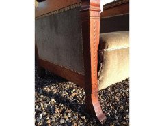 Arts & Crafts Walnut Armchair with Carved Female Heads and High Heel Shoes - Thumbnail 15