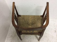 E A Taylor, Wylie and Lochhead or Shapland & Petter. A Fine Rush Seated Armchair - Thumbnail 4