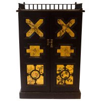 Dr. Christopher Dresser attributed, an Aesthetic Movement Ebonised Music Cabinet - Thumbnail 1