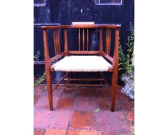 E. A. Taylor, Wylie & Lochhead or Shapland & Petter. A Fine Rush Seated Armchair - Thumbnail 8