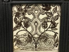 English Aesthetic Movement Cast Iron Fire Insert with Original Maw & Co. Tiles - Thumbnail 8