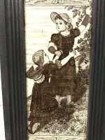 English Aesthetic Movement Cast Iron Fire Insert with Original Maw & Co. Tiles - Thumbnail 14