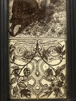 English Aesthetic Movement Cast Iron Fire Insert with Original Maw & Co. Tiles - Thumbnail 16
