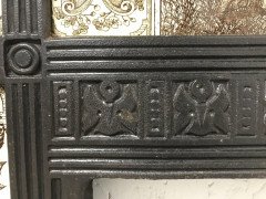 English Aesthetic Movement Cast Iron Fire Insert with Original Maw & Co. Tiles - Thumbnail 18