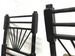 E. W. Godwin attri, a Pair of Anglo-Japanese Side Chairs with Radiating Spindles - Thumbnail 2
