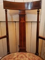 Two Arts & Crafts Armchairs inlaid with Abalone, Walnut, boxwood & Sycamore - Thumbnail 11
