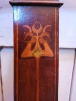 Two Arts & Crafts Armchairs inlaid with Abalone, Walnut, boxwood & Sycamore - Thumbnail 14