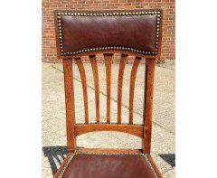 Heal's, attributed. A Set of Eight English Arts & Crafts Oak Dining Chairs - Thumbnail 10