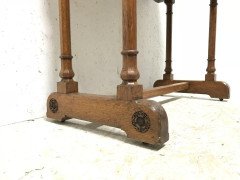 A W N Pugin Gillows, Gothic Revival Oak Marble-Top Washstand with Carved Florets - Thumbnail 15