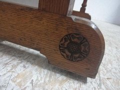 A. W. N. Pugin Gillows, Gothic Revival Oak Marble-Top Washstand with Carved Florets - Thumbnail 17