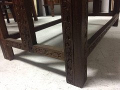 Moorish Carved and Inlaid Teak Folding Coffee Table - Thumbnail 6