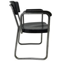 Emile Guillot for Thonet, Tubular Steel Modernist Armchair