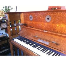 Valkyrie Arts & Crafts Oak Piano Designed by L F Wyburd for Liberty & Co - Thumbnail 7