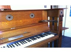 Valkyrie Arts & Crafts Oak Piano Designed by L F Wyburd for Liberty & Co - Thumbnail 8