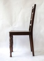 Bruce Talbert attri, an Anglo-Japanese Walnut Chair With a Carved Sunflower - Thumbnail 2