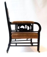 E. W. Godwin. Probably made by William Watt. A Rare Anglo-Japanese Armchair. - Thumbnail 2