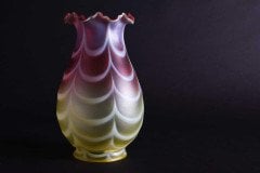 Thomas Webb, a Large Vaseline & Cranberry Shade, Circa 1900 - Thumbnail 4