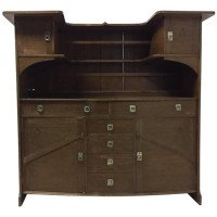 E. A. Taylor Wylie & Lochhead. An Exhibition Quality Glasgow School Oak Sideboard - Thumbnail 1