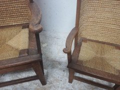 Near Matching Pair of Arts & Crafts Small and Large Children's Orkney Chairs - Thumbnail 14