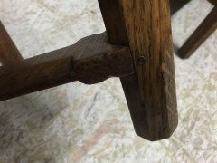 Gordon Russell, Arts & Crafts Cotswold Oak Stool with Carved Cross Stretcher - Thumbnail 8
