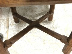 Gordon Russell, Arts & Crafts Cotswold Oak Stool with Carved Cross Stretcher - Thumbnail 9