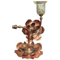 W. A. S Benson. Rare Pair of Large Brass and Copper Lily-Pad Reflector Wall Lights - Thumbnail 3