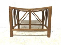 Hugh Birkett, Master Craftsman, Arts & Crafts Handmade Yew Wood Thebes Stool - Thumbnail 2