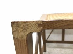 Hugh Birkett, Master Craftsman, Arts & Crafts Handmade Yew Wood Thebes Stool - Thumbnail 6
