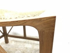 Hugh Birkett, Master Craftsman, Arts & Crafts Handmade Yew Wood Thebes Stool - Thumbnail 7