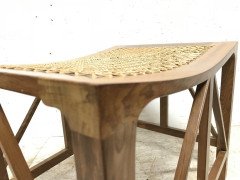 Hugh Birkett, Master Craftsman, Arts & Crafts Handmade Yew Wood Thebes Stool - Thumbnail 8