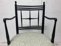 Morris & Co. Ford Maddox Brown a set of five Arts & Crafts Ebonised Sussex Chairs - Thumbnail 3
