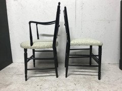 Morris & Co. Ford Maddox Brown a set of five Arts & Crafts Ebonised Sussex Chairs - Thumbnail 5